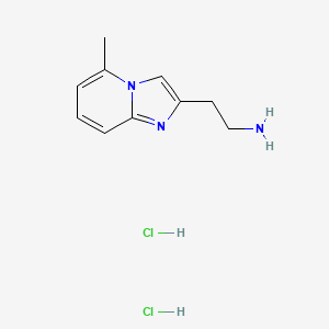 molecular formula C10H15Cl2N3 B1469827 2-{5-Methylimidazo[1,2-a]pyridin-2-yl}ethan-1-amine dihydrochloride CAS No. 1365836-45-8