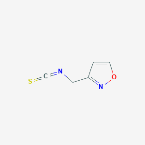 molecular formula C5H4N2OS B1469833 3-(Isothiocyanatomethyl)-1,2-oxazole CAS No. 1394040-25-5