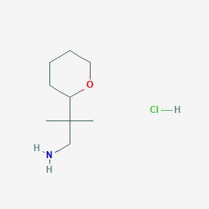 2-Methyl-2-(oxan-2-yl)propan-1-amine hydrochloride