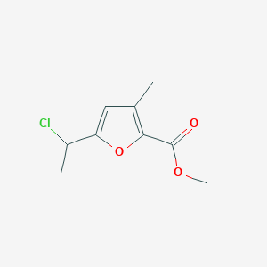 molecular formula C9H11ClO3 B1469849 Methyl 5-(1-chloroethyl)-3-methylfuran-2-carboxylate CAS No. 1421601-77-5