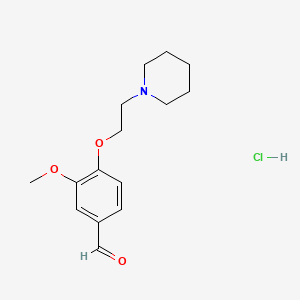 molecular formula C15H22ClNO3 B1469855 3-Methoxy-4-[2-(1-piperidinyl)ethoxy]benzaldehyde hydrochloride CAS No. 138351-16-3