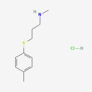 molecular formula C11H18ClNS B1469856 1-(4-甲基苯硫基)-3-甲基丙胺盐酸盐 CAS No. 1609406-59-8