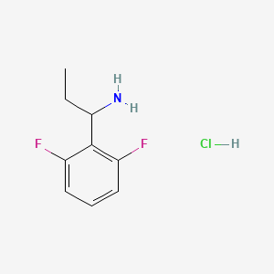 molecular formula C9H12ClF2N B1469860 1-(2,6-Difluorophenyl)propan-1-amine hydrochloride CAS No. 1864074-51-0