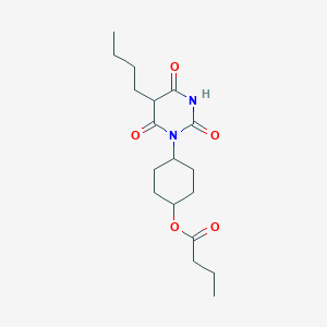 5-Butyl-1-(4-hydroxycyclohexyl)barbituric acid butyrate