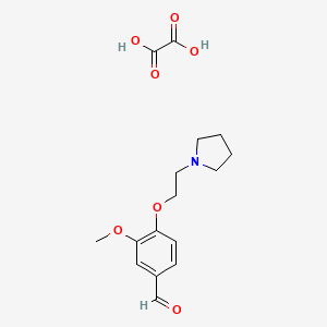 molecular formula C14H20ClNO3 B1469867 3-Methoxy-4-[2-(1-pyrrolidinyl)ethoxy]benzaldehyde oxalate CAS No. 99556-74-8