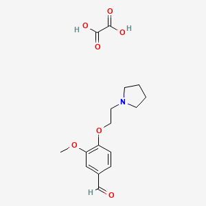 molecular formula C14H20ClNO3 B1469867 3-甲氧基-4-[2-(1-吡咯烷基)乙氧基]苯甲醛草酸盐 CAS No. 99556-74-8