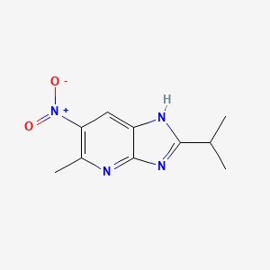 molecular formula C10H12N4O2 B1469873 2-isopropyl-5-methyl-6-nitro-3H-imidazo[4,5-b]pyridine CAS No. 1795412-28-0