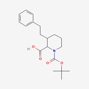 molecular formula C19H27NO4 B1469879 1-(tert-Butoxycarbonyl)-3-phenethyl-2-piperidinecarboxylic acid CAS No. 2197413-60-6