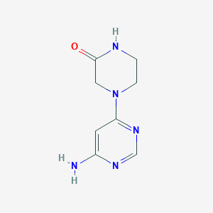 molecular formula C8H11N5O B1469881 4-(6-Aminopyrimidin-4-yl)piperazin-2-one CAS No. 1465874-68-3