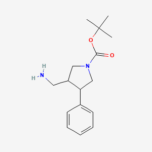 tert-Butyl 3-(aminomethyl)-4-phenylpyrrolidine-1-carboxylate