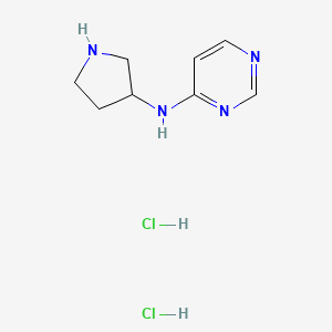 molecular formula C8H14Cl2N4 B1469889 N-(pyrrolidin-3-yl)pyrimidin-4-amine dihydrochloride CAS No. 2098125-98-3