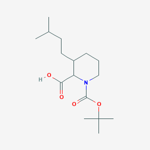 molecular formula C16H29NO4 B1469896 1-(tert-Butoxycarbonyl)-3-isopentyl-2-piperidinecarboxylic acid CAS No. 2197415-53-3