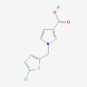 molecular formula C10H8ClNO2S B1469914 1-[(5-chlorothiophen-2-yl)methyl]-1H-pyrrole-3-carboxylic acid CAS No. 1506691-22-0