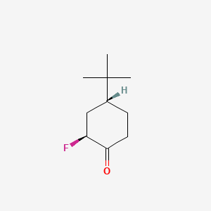 molecular formula C10H17FO B14699195 (2S,4R)-4-tert-Butyl-2-fluorocyclohexan-1-one CAS No. 23510-86-3