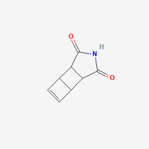 molecular formula C8H7NO2 B14699196 8-Azatricyclo[4.3.0.02,5]non-3-ene-7,9-dione CAS No. 22782-68-9