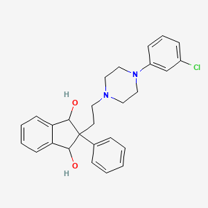 2-{2-[4-(3-Chlorophenyl)piperazin-1-yl]ethyl}-2-phenyl-2,3-dihydro-1h-indene-1,3-diol