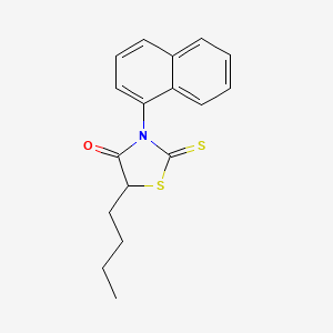 molecular formula C17H17NOS2 B14699231 5-Butyl-3-(1-naphthyl)rhodanine CAS No. 23517-81-9