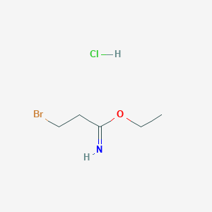 molecular formula C5H11BrClNO B14699246 Ethyl 3-bromopropanecarboximidate hydrochloride 