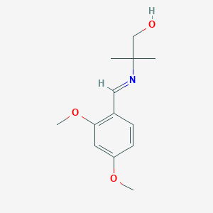 molecular formula C13H19NO3 B14699250 2-{[(e)-(2,4-Dimethoxyphenyl)methylidene]amino}-2-methylpropan-1-ol CAS No. 25458-08-6