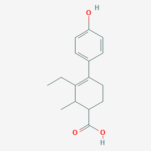 3-Cyclohexene-1-carboxylicacid, 3-ethyl-4-(4-hydroxyphenyl)-2-methyl-