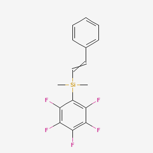 Silane, dimethyl(pentafluorophenyl)(2-phenylethenyl)-