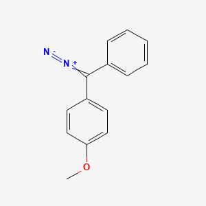 molecular formula C14H12N2O B14699285 1-[Diazo(phenyl)methyl]-4-methoxybenzene CAS No. 20359-74-4