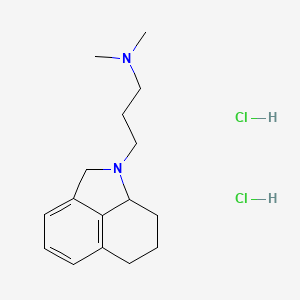 molecular formula C16H26Cl2N2 B14699359 1,2,6,7,8,8a-Hexahydro-1-(3-(dimethylamino)propyl)benz(cd)indole dihydrochloride hydrate CAS No. 20904-12-5