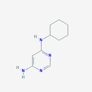 molecular formula C10H16N4 B1469936 N4-cyclohexylpyrimidine-4,6-diamine CAS No. 99180-36-6