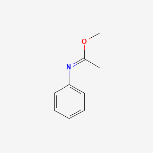 molecular formula C9H11NO B14699416 Ethanimidic acid, N-phenyl-, methyl ester CAS No. 24433-81-6