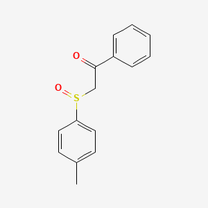 molecular formula C15H14O2S B14699424 Ethanone, 2-[(4-methylphenyl)sulfinyl]-1-phenyl- CAS No. 17530-89-1