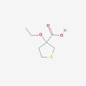 molecular formula C7H12O3S B1469951 3-乙氧基硫烷-3-羧酸 CAS No. 1249664-74-1