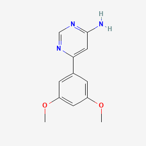 molecular formula C12H13N3O2 B1469954 6-(3,5-Dimethoxyphenyl)pyrimidin-4-amine CAS No. 1369008-63-8