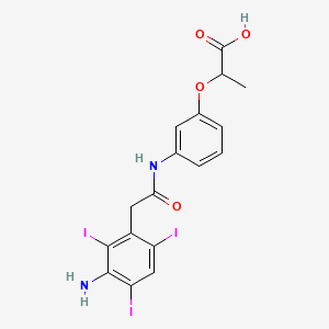 2-(m-(2-(3-Amino-2,4,6-triiodophenyl)acetamido)phenoxy)propionic acid