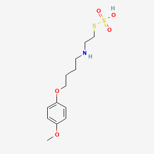 molecular formula C13H21NO5S2 B14699566 S-2-((4-(p-Methoxyphenyloxy)butyl)amino)ethyl thiosulfate CAS No. 21224-86-2