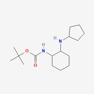 molecular formula C16H30N2O2 B1469959 tert-Butyl-2-(cyclopentylamino)cyclohexylcarbamate CAS No. 1824411-24-6