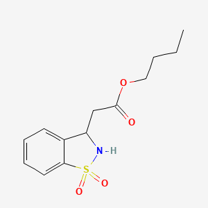 1,2-Benzisothiazoline-3-acetic acid, butyl ester, 1,1-dioxide