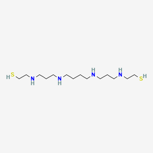 molecular formula C14H34N4S2 B14699631 3,7,12,16-Tetraazaoctadecane-1,18-dithiol CAS No. 23601-19-6