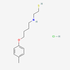 molecular formula C13H22ClNOS B14699638 Ethanethiol, 2-((4-(p-tolyloxy)butyl)amino)-, hydrochloride CAS No. 23468-09-9