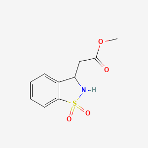 1,2-Benzisothiazoline-3-acetic acid, methyl ester, 1,1-dioxide