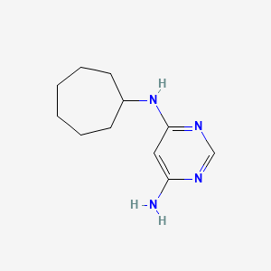 molecular formula C11H18N4 B1469966 N4-cycloheptylpyrimidine-4,6-diamine CAS No. 1497099-82-7