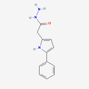 molecular formula C12H13N3O B14699667 Pyrrole-2-acetic acid, 5-phenyl-, hydrazide CAS No. 22056-51-5