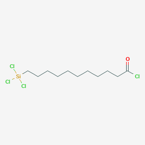 molecular formula C11H20Cl4OSi B14699724 11-(Trichlorosilyl)undecanoyl chloride CAS No. 17962-73-1