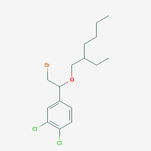 molecular formula C16H23BrCl2O B14699727 alpha-(Bromomethyl)-3,4-dichlorobenzyl 2-ethylhexyl ether CAS No. 21270-03-1