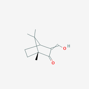 molecular formula C11H16O2 B14699756 (1R)-3-(Hydroxymethylidene)-1,7,7-trimethylbicyclo[2.2.1]heptan-2-one CAS No. 14681-31-3