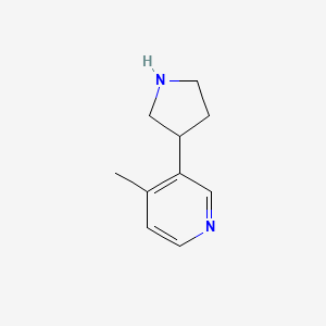 molecular formula C10H14N2 B1469978 4-甲基-3-(吡咯啉-3-基)吡啶 CAS No. 1225218-28-9