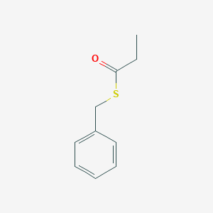 molecular formula C10H12OS B14699798 Propanethioic acid, S-(phenylmethyl) ester CAS No. 22786-75-0