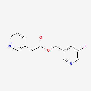 molecular formula C13H11FN2O2 B14699802 3-Pyridineacetic acid, (5-fluoro-3-pyridinyl)methyl ester CAS No. 23723-36-6