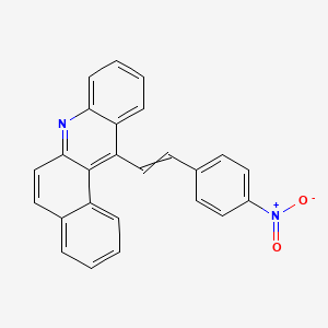 molecular formula C25H16N2O2 B14699804 12-(p-Nitrostyryl)benz(a)acridine CAS No. 22188-15-4