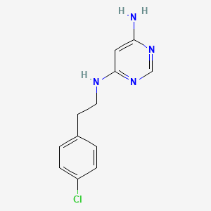molecular formula C12H13ClN4 B1469982 N4-(4-chlorophenethyl)pyrimidine-4,6-diamine CAS No. 1488930-66-0