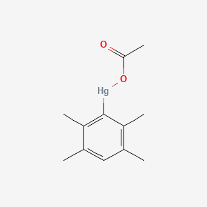 molecular formula C12H16HgO2 B14699821 Mercury, (acetato)(2,3,5,6-tetramethylphenyl)- CAS No. 21450-81-7